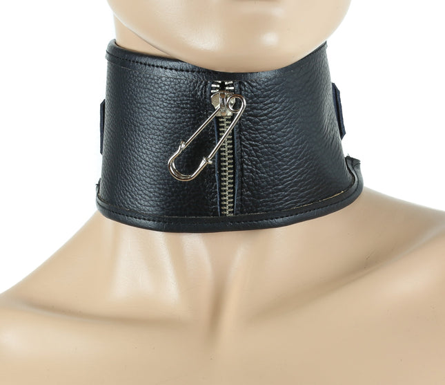 FC607 ZIPPER MONEY COLLAR WITH SAFETY PIN