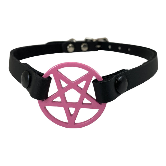 FC610 PENTAGRAM VAMPIRE CHOKER 1/2" WIDE CHOKER