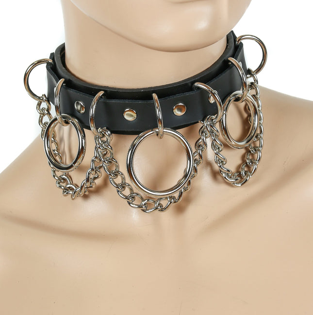 FC625 CHAIN RING BONDAGE CHOKER 1 1/4" WIDE