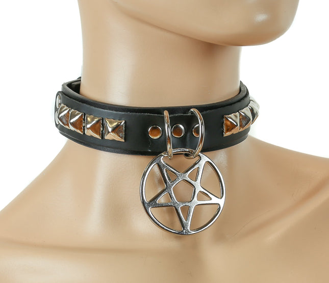 FC636 PYRAMID STUD PENTA COLLAR