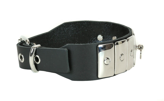 FC662 FULL METAL STUD SMALL RING BONDAGE CHOKER