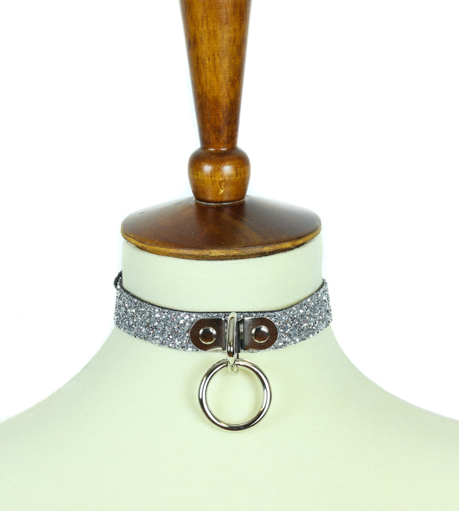 FC678 GLITTER CHOKER WITH RING