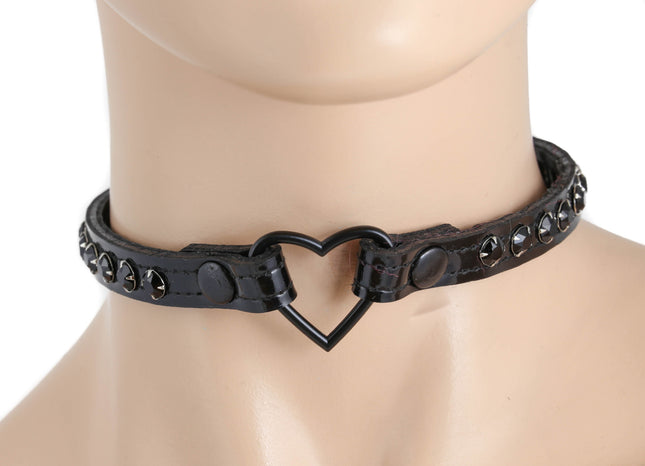 FC682-BS SMALL HEART RHINESTONE CHOKER