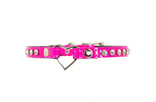 FC682HOT SMALL HEART RHINESTONE CHOKER