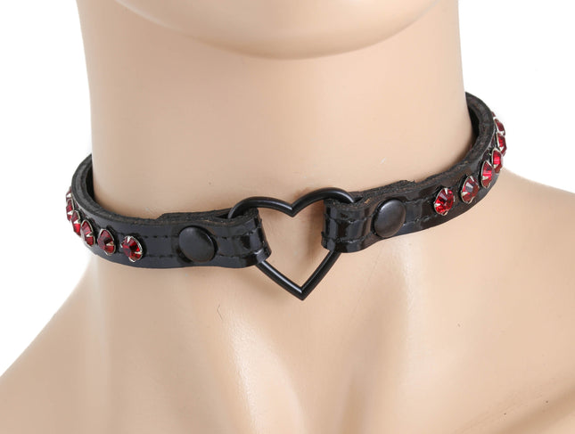 FC682-BS SMALL HEART RHINESTONE CHOKER