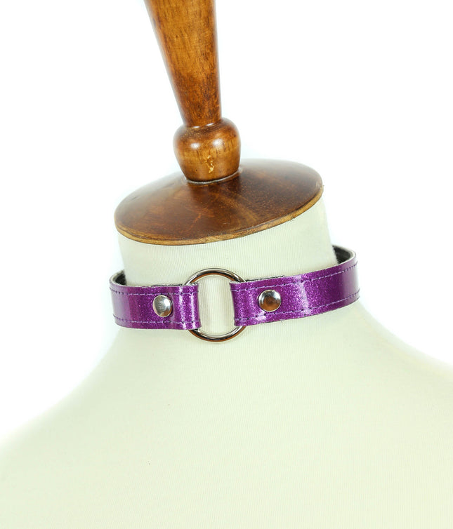 FC706G GLITTER RING LINK CHOKER