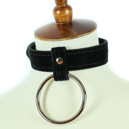 FC710VEL 1 1/4" VELVET 2" HANGING RING CHOKER