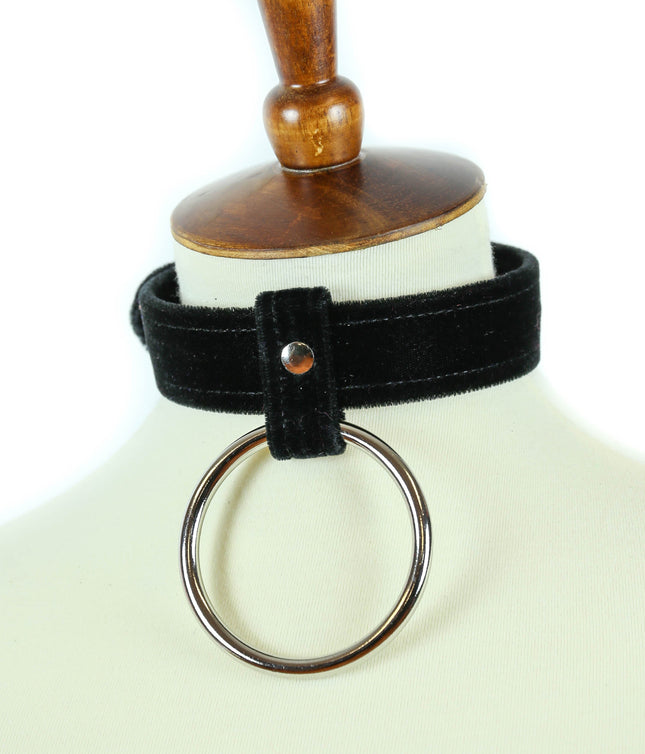 FC710VEL 1 1/4" VELVET 2" HANGING RING CHOKER