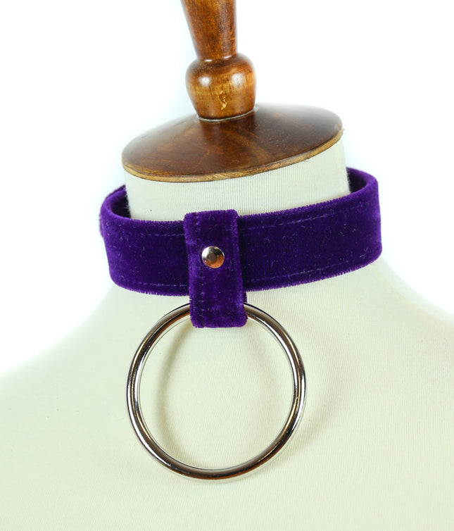 FC710VEL 1 1/4" VELVET 2" HANGING RING CHOKER