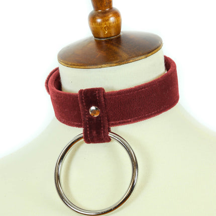 FC710VEL 1 1/4" VELVET 2" HANGING RING CHOKER