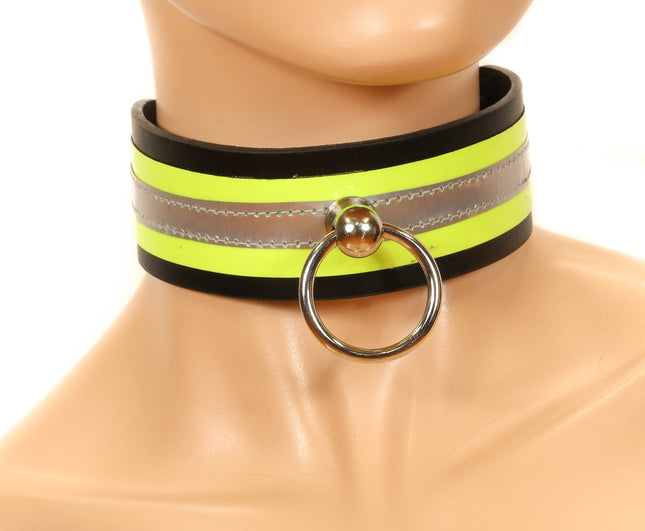 FC716 YELLOW STRAP BONDAGE CHOKER