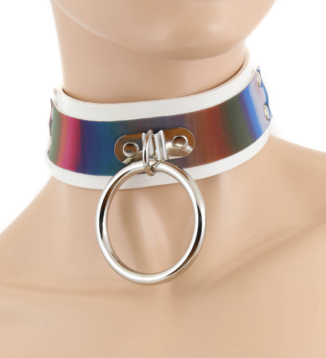 FC740WT-RAINBOW LARGE RING RAINBOW COLLAR