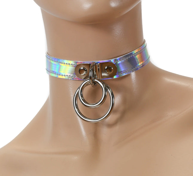 FC744 DOUBLE RING RAINBOW CHOKER