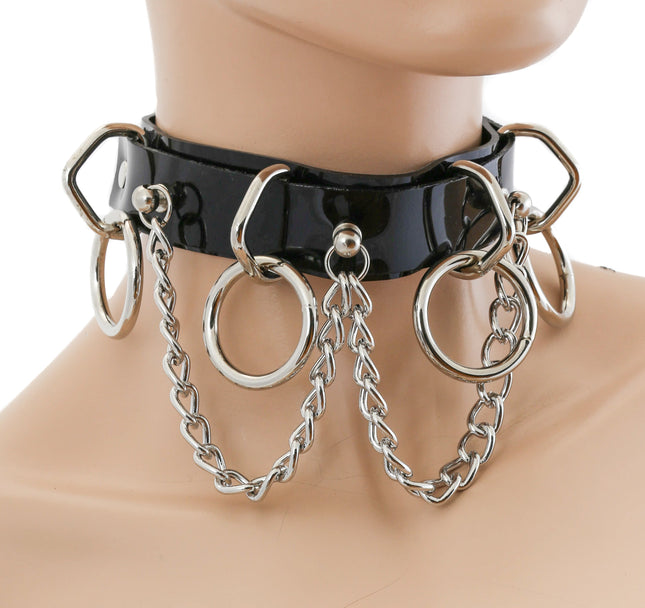 FC624VN CHAIN VINYL BONDAGE CHOKER