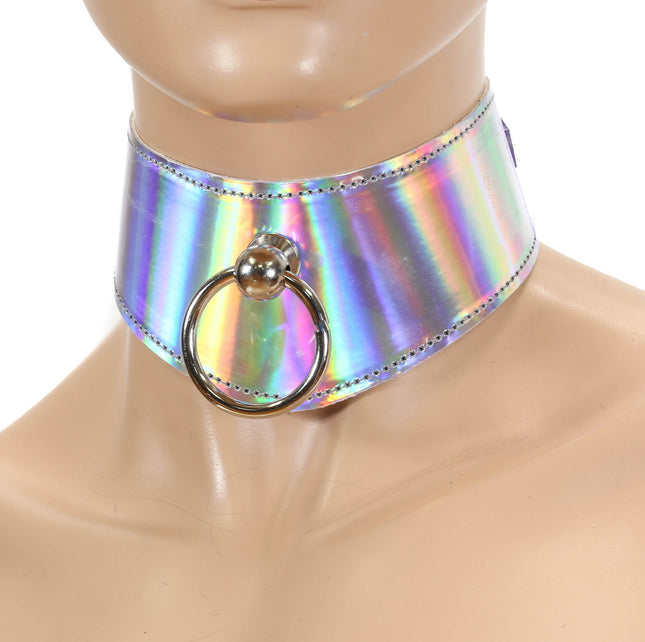 FC765 RAINBOW SHORT POSTURE BONDAGE COLLAR