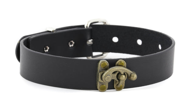 FC776 BRASS CLOSER LEATHER CHOKER