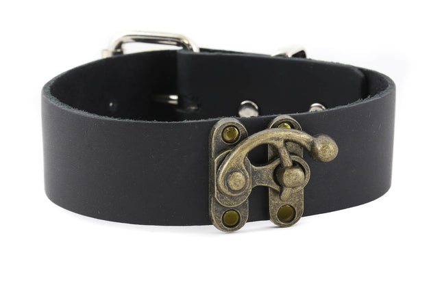 FC777 BRASS CLOSER LEATHER CHOKER