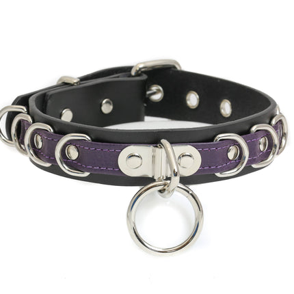 FC783 PREMIUM D RING STRAPPED BONDAGE CHOKER