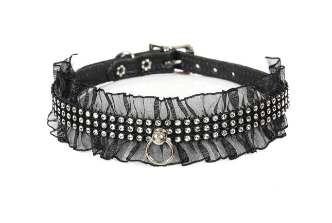 FC791 3 ROW STONE LACE RING CHOKER