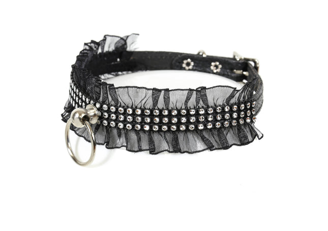 FC792 3 ROW STONE LACE RING CHOKER