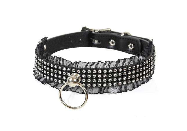 FC793 4 ROW STONE LACE RING CHOKER