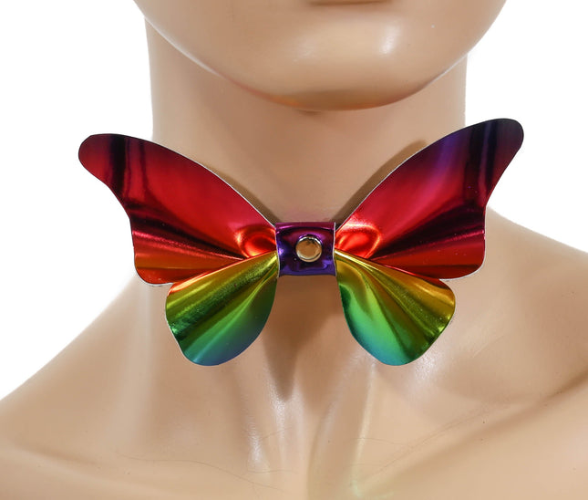 FC805 LARGE BUTTERFLY RAINBOW CHOKER