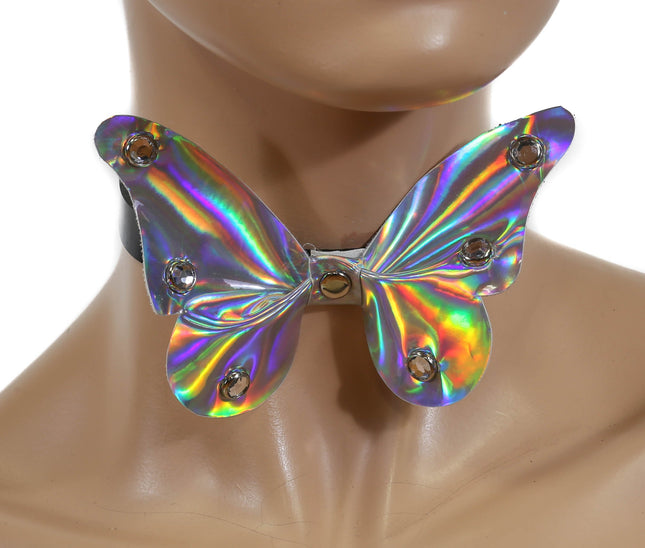 FC806 LARGE BUTTERFLY RAINBOW CHOKER