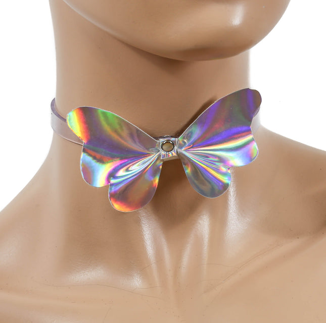 FC807 SMALL BUTTERFLY RAINBOW CHOKER