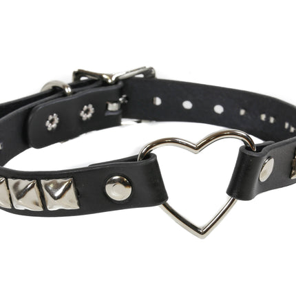 FC223PMD   STUDDED HEART CHOKER
