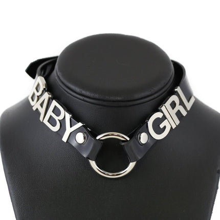 FC870SIL  O RING  STAINLESS STEEL LETTER WORDS ID NAME CHOKER