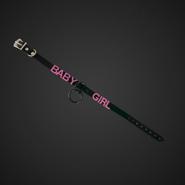 FC873-PS  O RING  BONDAGE STAINLESS STEEL LETTER WORDS ID NAME CHOKER