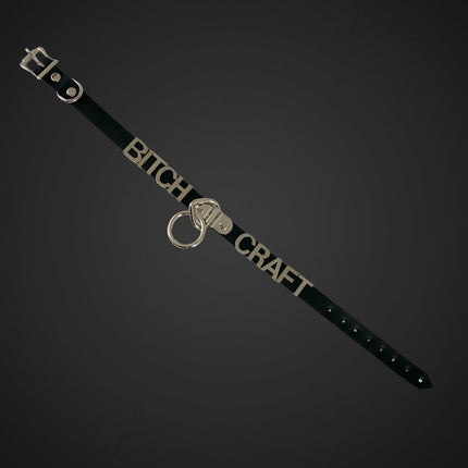 FC873  O RING  BONDAGE STAINLESS STEEL LETTER WORDS ID NAME CHOKER