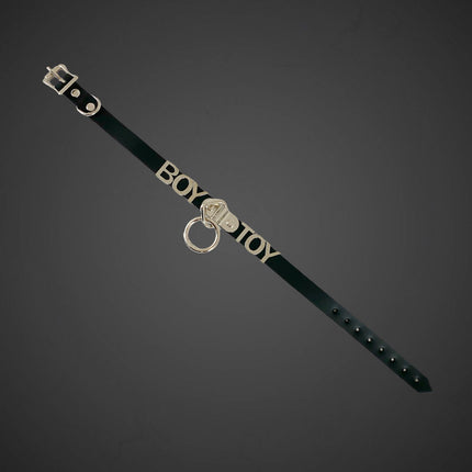 FC873  O RING  BONDAGE STAINLESS STEEL LETTER WORDS ID NAME CHOKER