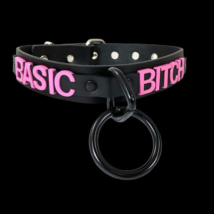 FC876PS BONDAGE STAINLESS STEEL LETTER WORDS ID NAME CHOKER