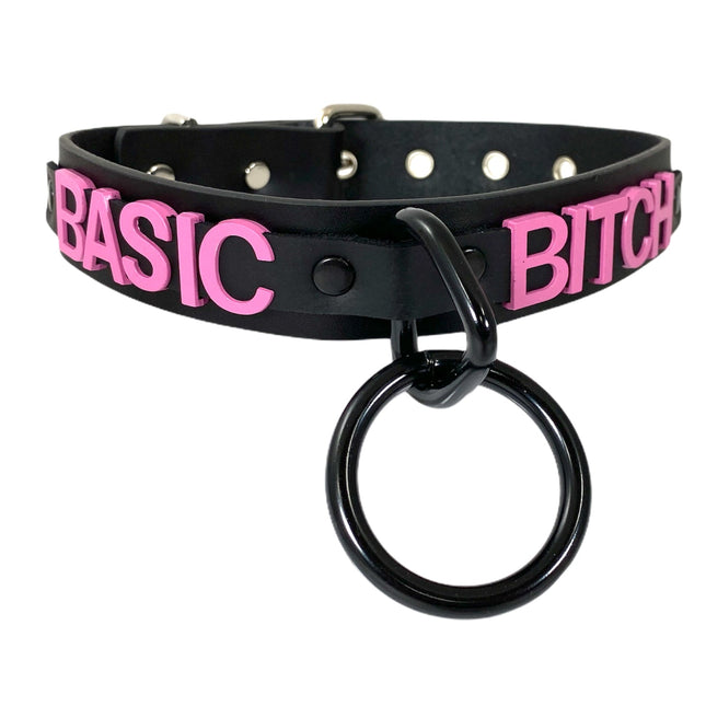 FC876PS BONDAGE STAINLESS STEEL LETTER WORDS ID NAME CHOKER