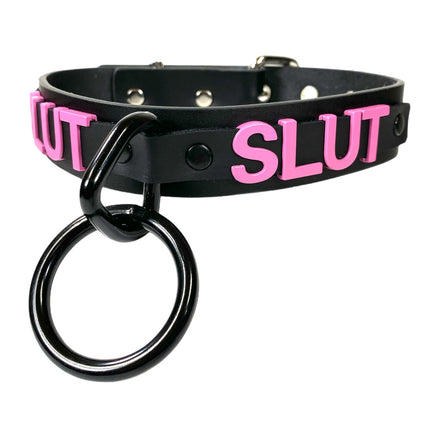 FC876PS BONDAGE STAINLESS STEEL LETTER WORDS ID NAME CHOKER