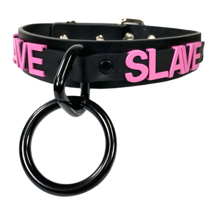 FC876PS BONDAGE STAINLESS STEEL LETTER WORDS ID NAME CHOKER