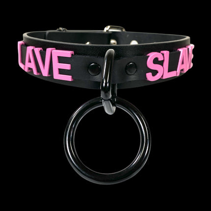 FC876PS BONDAGE STAINLESS STEEL LETTER WORDS ID NAME CHOKER