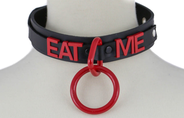 FC876RS BONDAGE STAINLESS STEEL LETTER WORDS ID NAME CHOKER