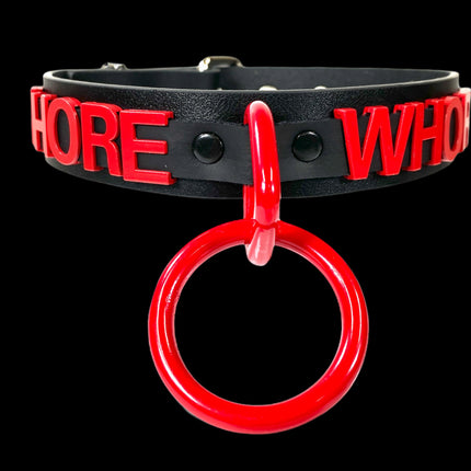 FC876RS BONDAGE STAINLESS STEEL LETTER WORDS ID NAME CHOKER