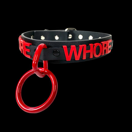 FC876RS BONDAGE STAINLESS STEEL LETTER WORDS ID NAME CHOKER