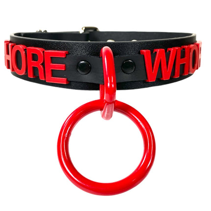 FC876RS BONDAGE STAINLESS STEEL LETTER WORDS ID NAME CHOKER