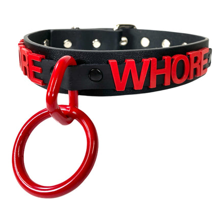 FC876RS BONDAGE STAINLESS STEEL LETTER WORDS ID NAME CHOKER