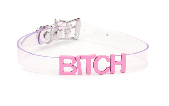 FC291VN-CLR-PS  STAINLESS STEEL LETTER WORDS ID NAME VINYL CHOKER