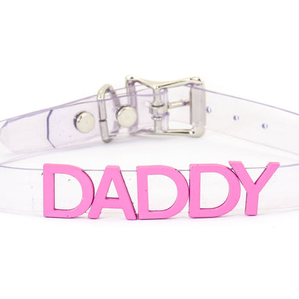 FC291VN-CLR-PS  STAINLESS STEEL LETTER WORDS ID NAME VINYL CHOKER