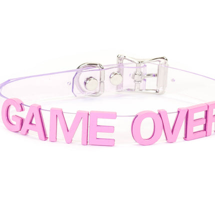 FC291VN-CLR-PS  STAINLESS STEEL LETTER WORDS ID NAME VINYL CHOKER