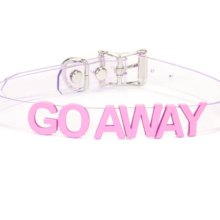 FC291VN-CLR-PS  STAINLESS STEEL LETTER WORDS ID NAME VINYL CHOKER