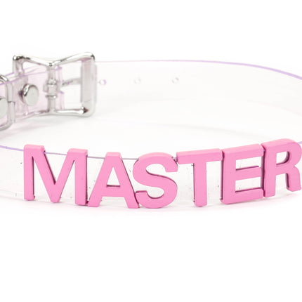 FC291VN-CLR-PS  STAINLESS STEEL LETTER WORDS ID NAME VINYL CHOKER