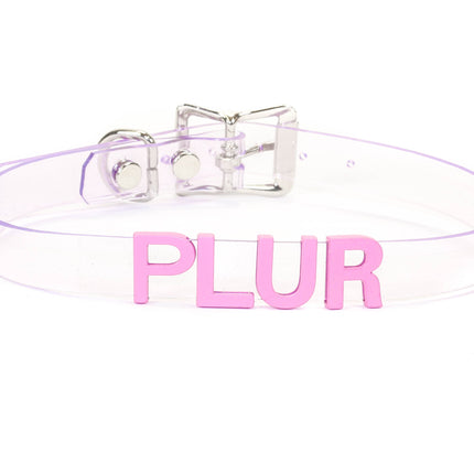 FC291VN-CLR-PS  STAINLESS STEEL LETTER WORDS ID NAME VINYL CHOKER