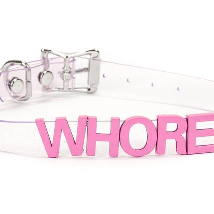 FC291VN-CLR-PS  STAINLESS STEEL LETTER WORDS ID NAME VINYL CHOKER